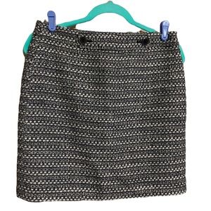 Ann Taylor Loft 4P pencil skirt career textured warm classic woven lined office